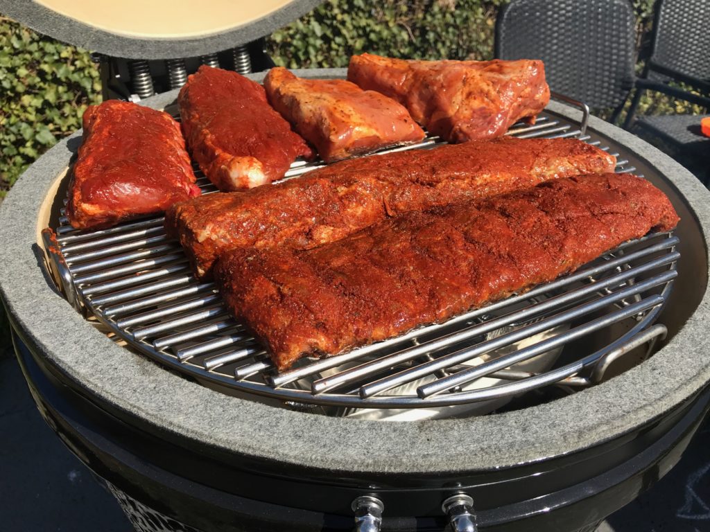 Spareribs net op de bbq