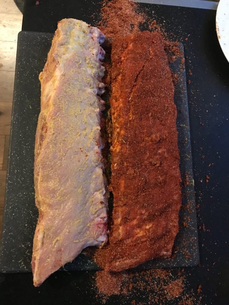 Spareribs voorbereid