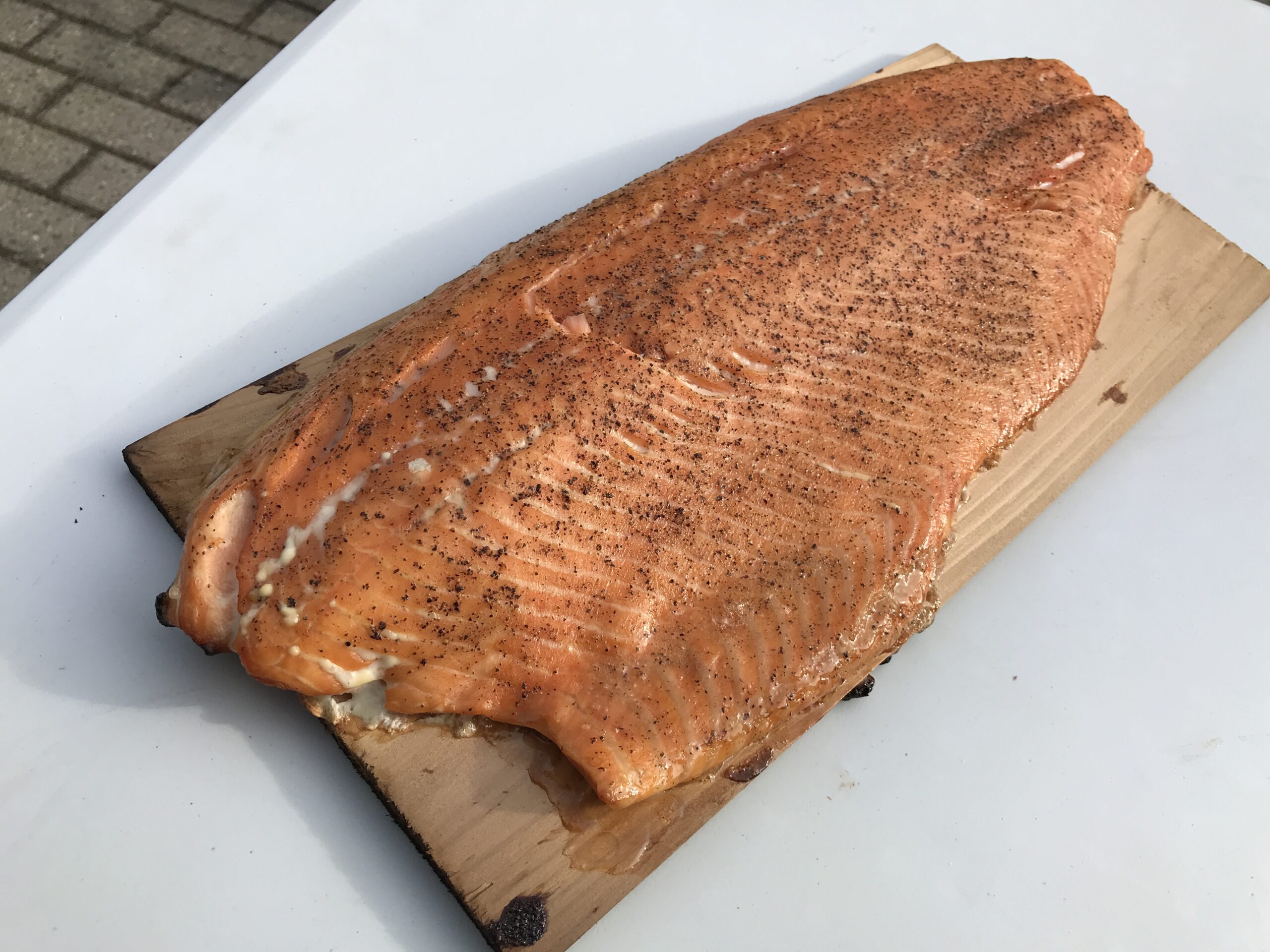 Zalm op Cederhoutenplank